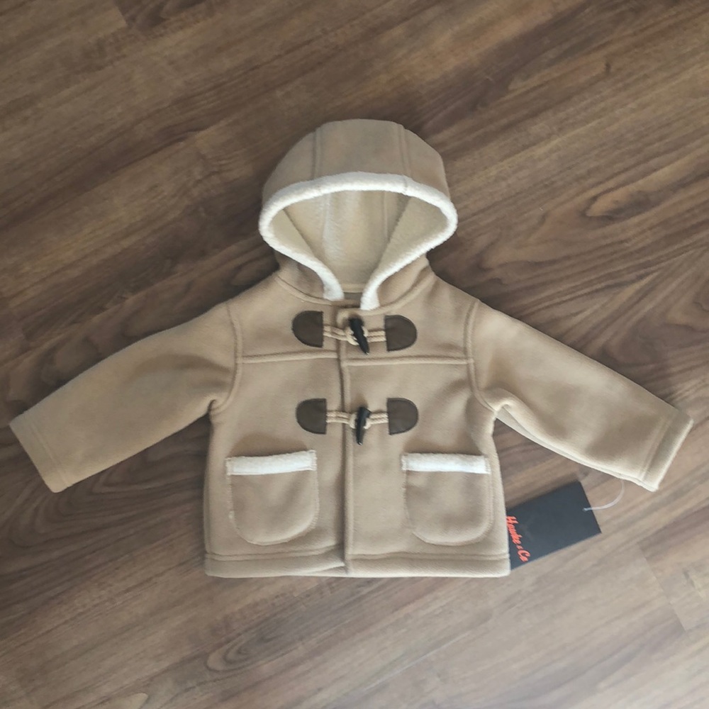 Hawke & Co Tan Fleece Hooded Jacket 12M NWT